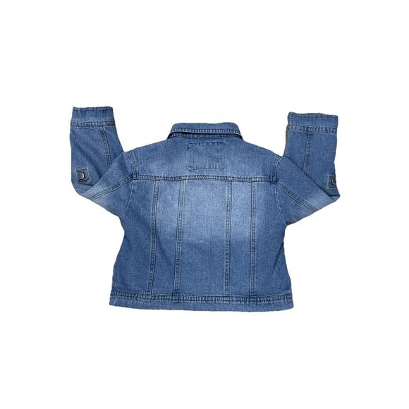 Ashley Vintage Charm Denim Jacket Women Small Blue Jean Jacket Cropped Button Up - Picture 4 of 12